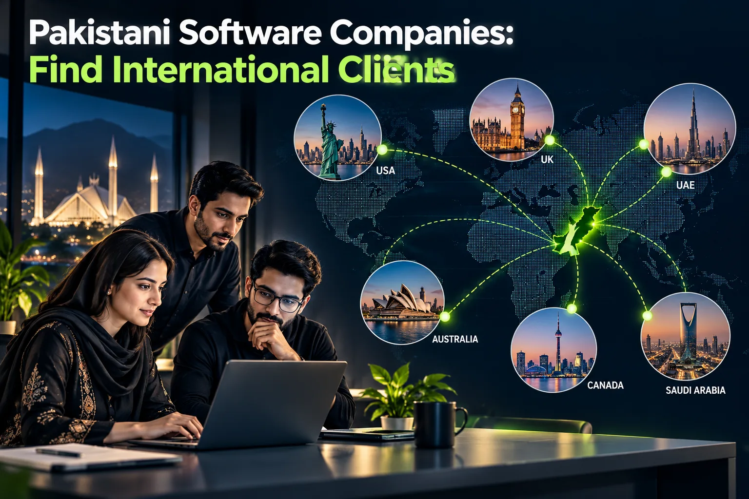 10 LinkedIn Outreach Strategies for Pakistani Software Companies to Find International Clients featured illustration