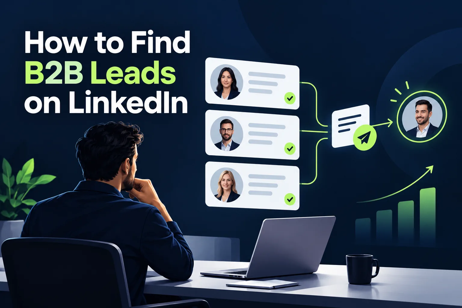 How to Find B2B Leads on LinkedIn featured illustration