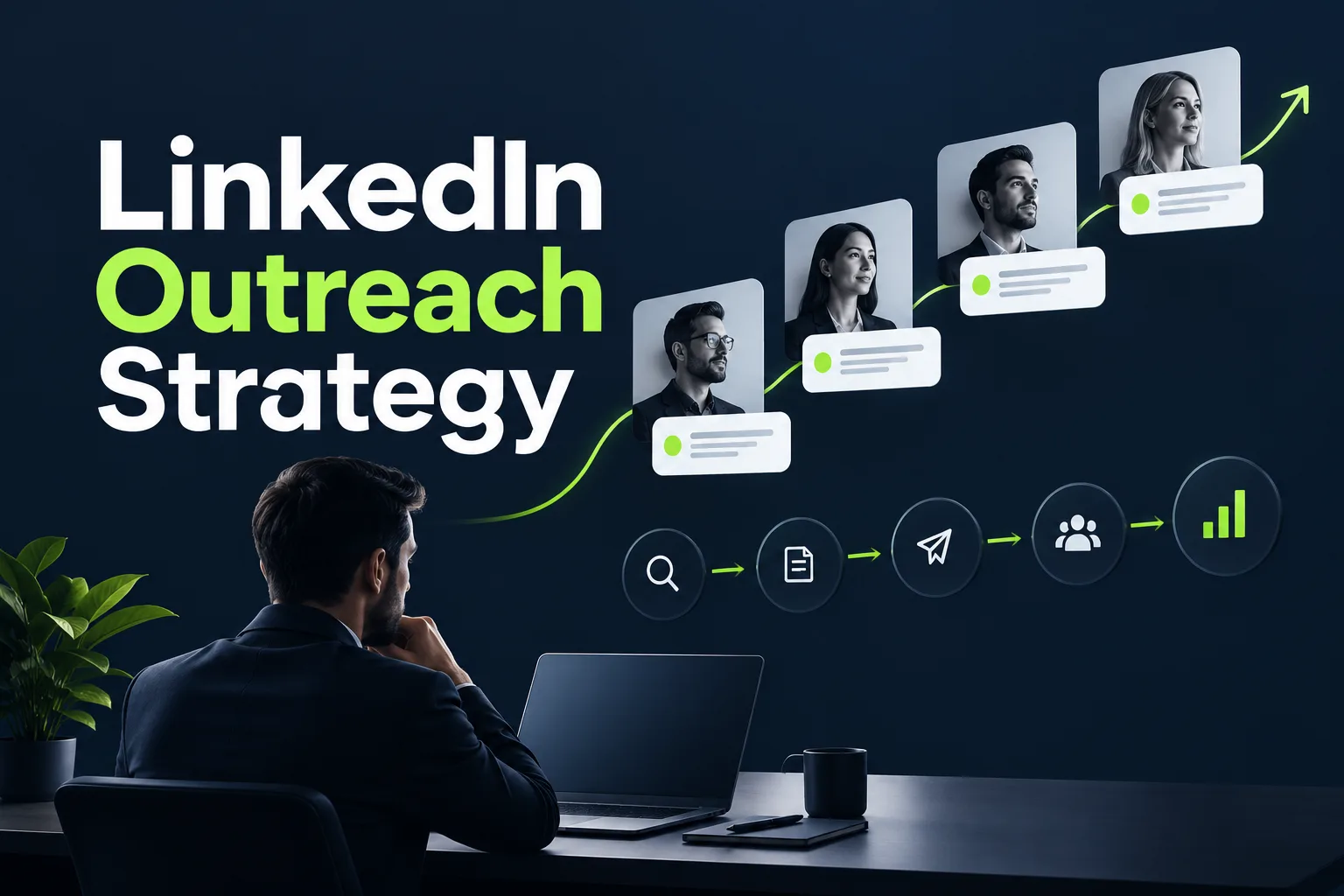 LinkedIn Outreach Strategy: From Connection to Meeting featured illustration