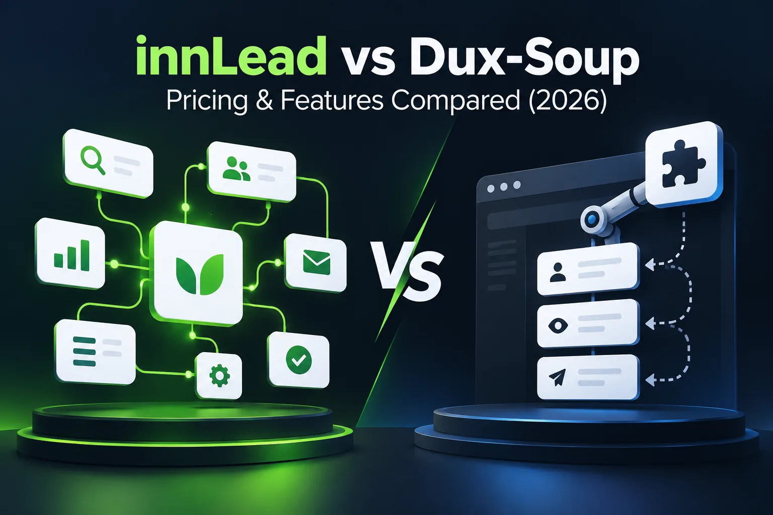 innLead vs Dux-Soup: Pricing & Features Compared (2026) featured illustration